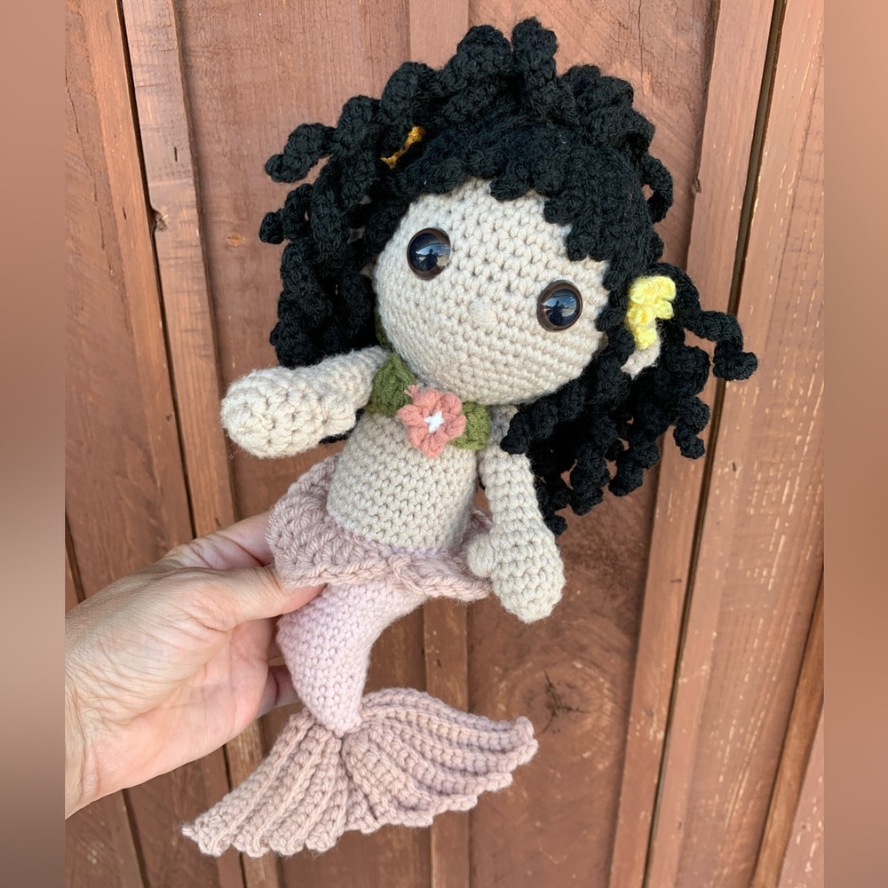 Handmade Toy Crochet Mermaid Gift For Child Baby Shower Gift Nursery Decor